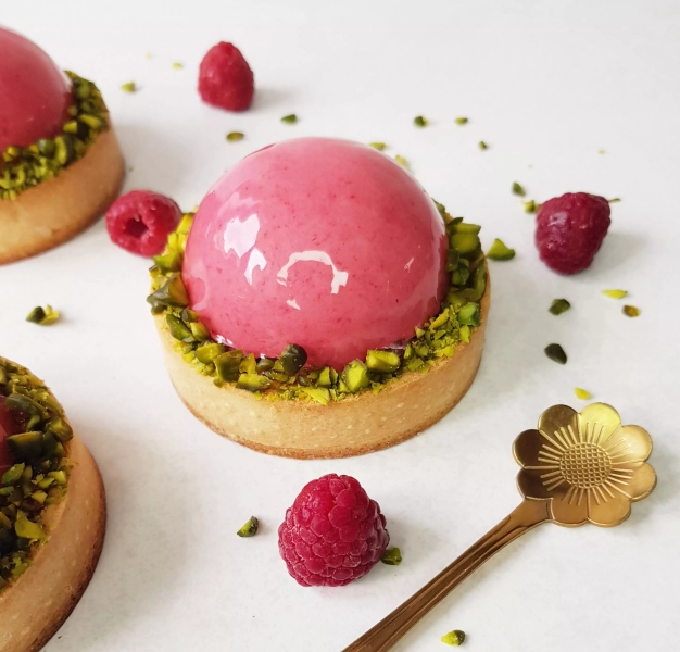 Tartelettes framboise et pistache