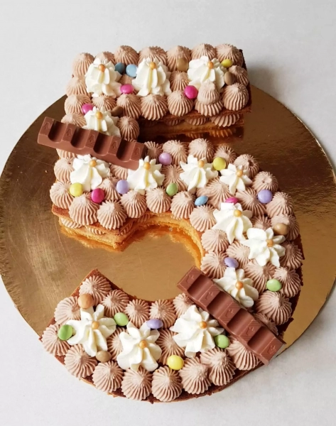 Number cake au nutella