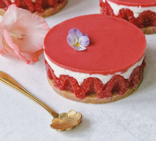 Cheesecake citron et framboise