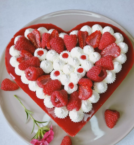 Bavarois vanille et framboise