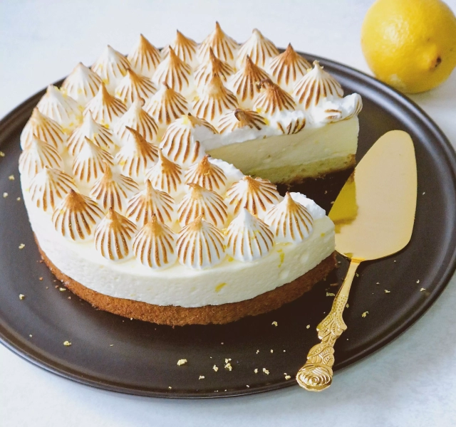 Gâteau mousse citron meringué