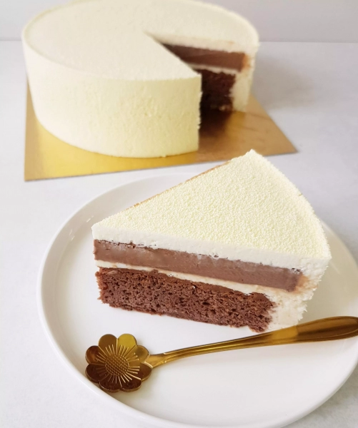 Entremet noix de coco et chocolat