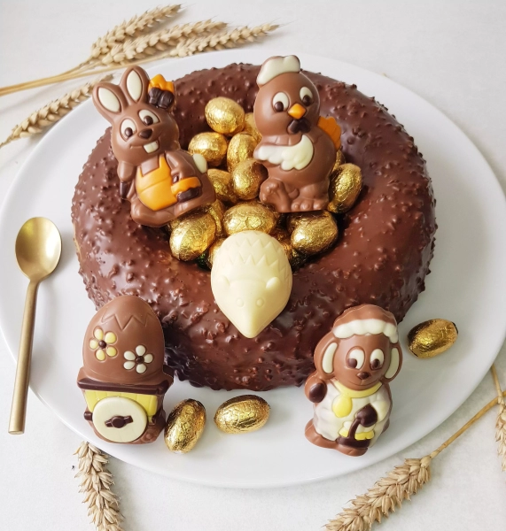 Nid de Pâques chocolat noisettes