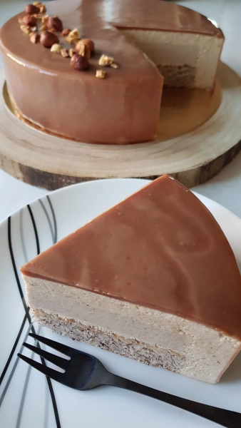 Entremet noisettes et praliné