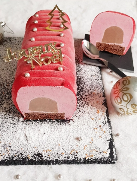 Bûche nutella et fruits rouges