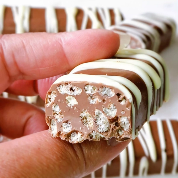Barres crispy au chocolat