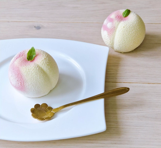 Entremet pêche melba