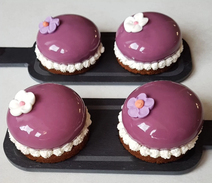 Entremet mûres et chocolat blanc