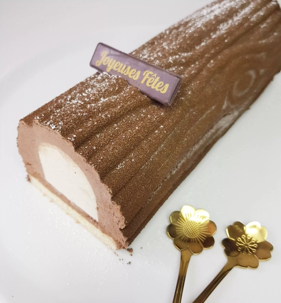 Bûche choco vanille