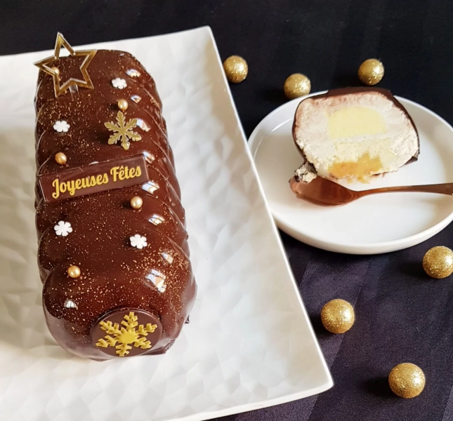 Bûche praliné et citron