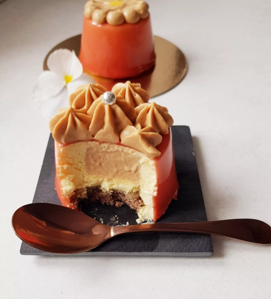 Entremet Dulcey et vanille