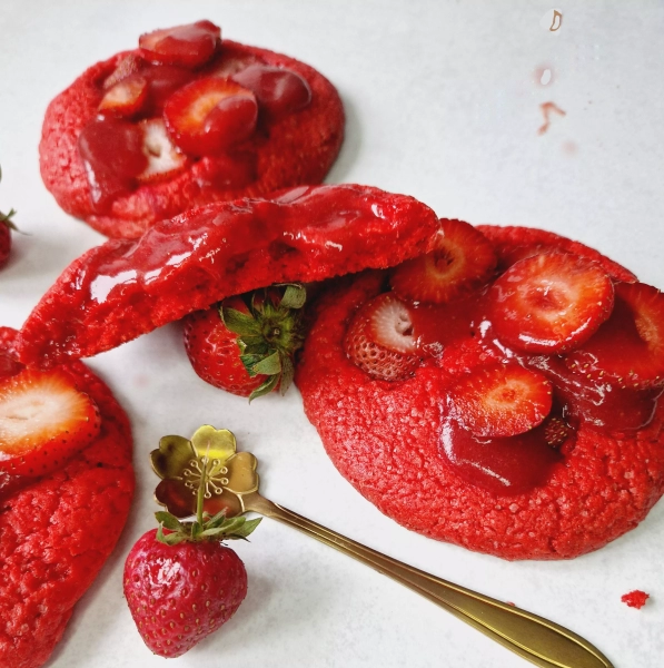 Cookies à la fraise