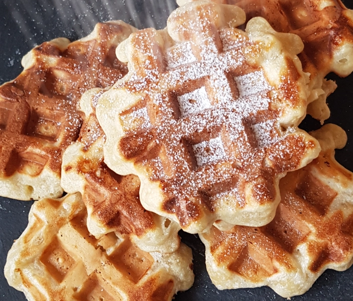 Gaufres liégeoises sans beurre