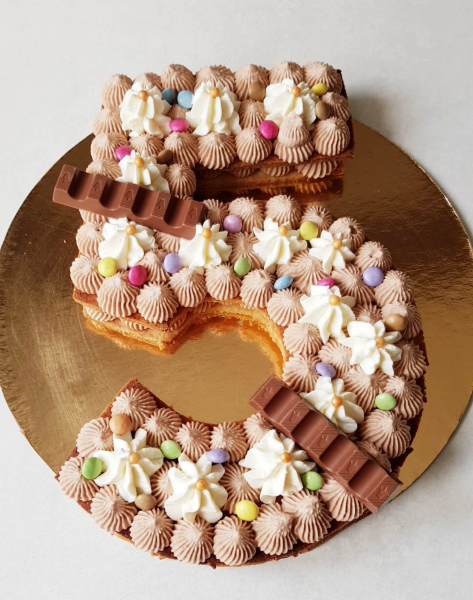 Number cake au nutella