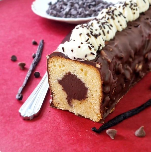 Cake vanille et chocolat