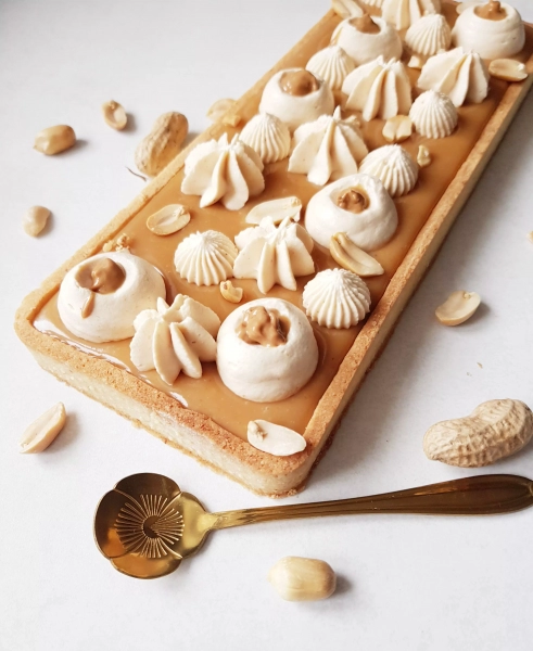 Tarte pralinée cacahuète